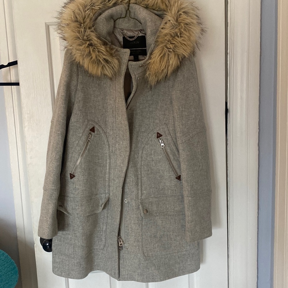 J CREW Chateau parka in Italian stadium-cloth wool
